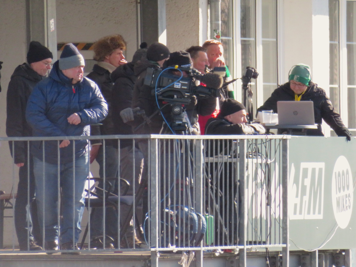 Chemie vs Auerbach 1. Halbzeit IMG 0242 Pressebalkon